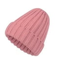 thumbnail image 1 of Qwertyu Womens Satin Lined Winter Beanie Cable Knit Beanie for Women Silk Lining Thick Chunky Hats Skull Warm Cap Hot Pink, 1 of 2