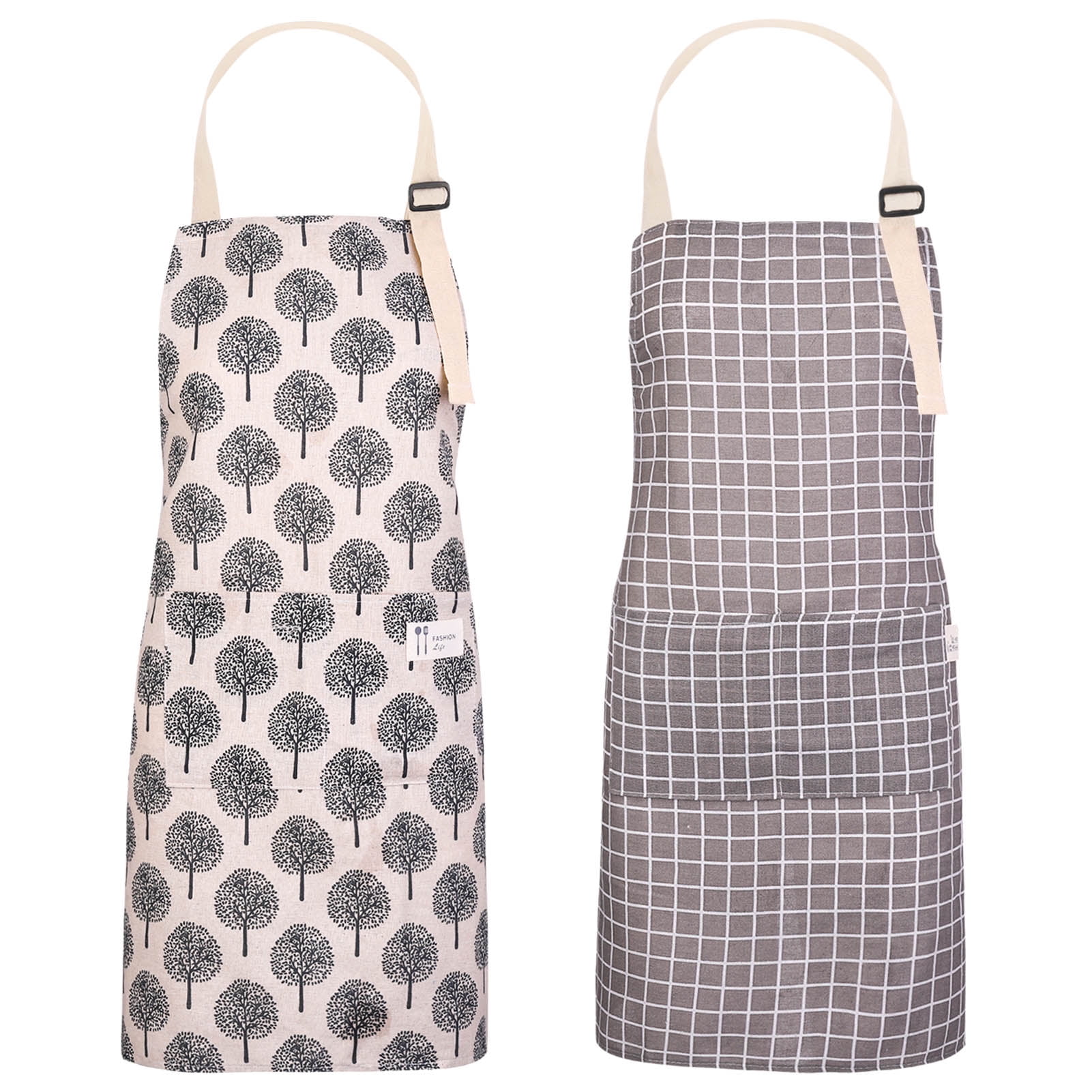 Qweryboo 2 Pcs Cotton Kitchen Aprons With Pockets For Women And Men   Qweryboo 2 Pcs Cotton Kitchen Aprons With Pockets For Women And Men Cooking Gardening Plaid Plaid 15a00997 E15b 47e1 A0f9 8c3e4c2b62c9.577c1d67a6a23131ec731444e865b246 