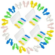 Qweryboo 20 Pairs Reusable Silicone Ear Plugs, Earplugs Sound Blocking, Waterproof Noise Cancelling Earplugs for Sleeping, Swimming, Snoring(5 Color)