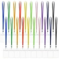 thumbnail image 1 of Qweryboo 20 Pcs Lanyards for Badges, Vertical Clear ID Card Holder with Colorful Lanyard, Waterproof Resealable Plastic ID Name Badge for Office School Nurses(10 Colors), 1 of 8
