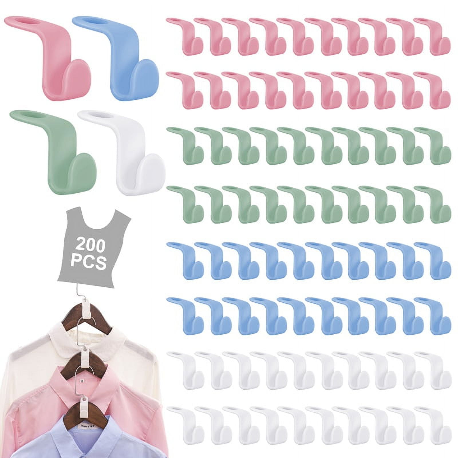 Mainstays Plastic Space Saving Cascading Clothing Hanger, 10 Pack, White