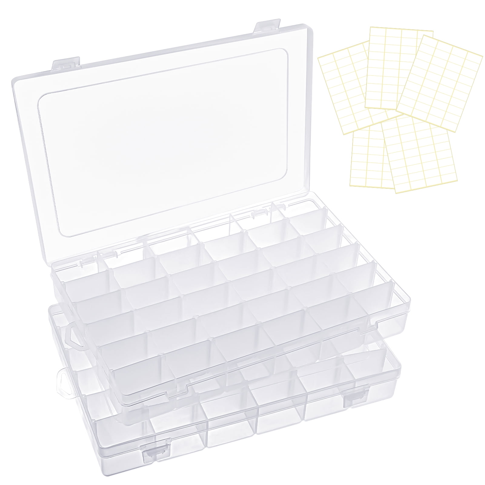 N/K Vidifor 12 Grids Plastic Storage Organizer Box, Storage Container,  Jewelry Organizer, Parts Storage Box with Dividers for Crafts, Buttons,  Pins