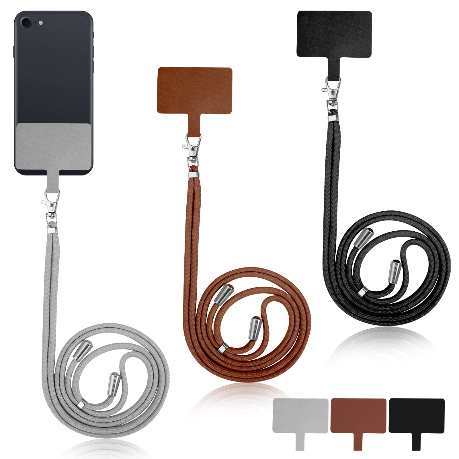 Qweryboo 3Pcs Crossbody Patch Phone Lanyards Strap, Adjustable