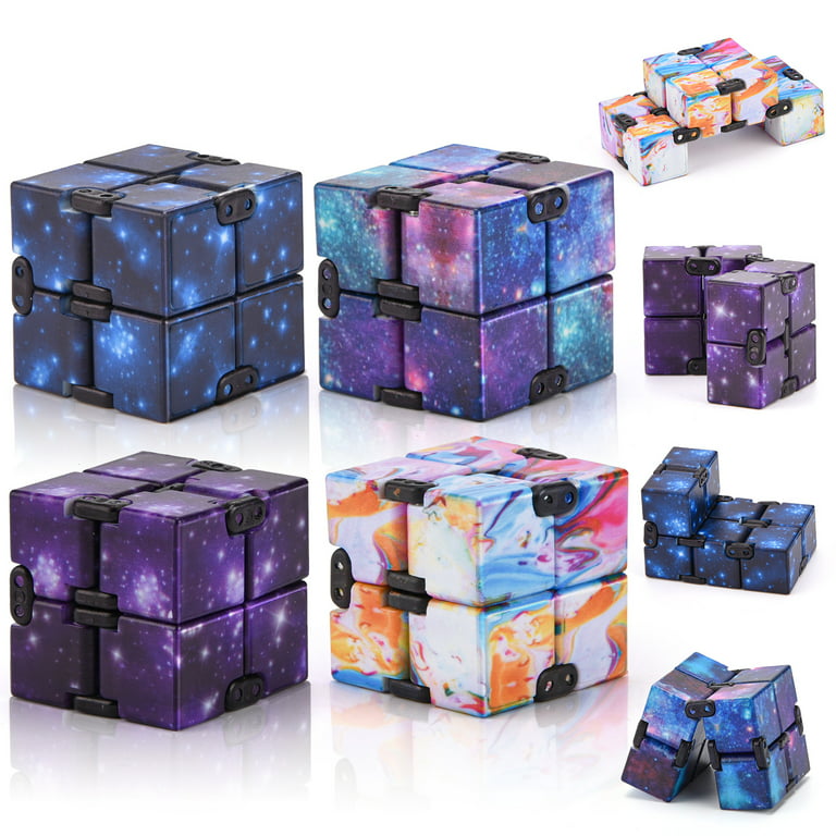Qweryboo 4 Pcs Infinity Cube Fidget Toy, Sensory Tool Supplies for Killing  Time(TZ1)