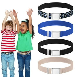 CTM Kids School Uniform Adjustable Elastic Belt with Magnetic Buckle Pack of 3 Colors Walmart