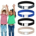 thumbnail image 1 of Qweryboo 4 Pcs Kids Stretch Belt Adjustable Elastic Belt for Boys Girls Kids, Boys Belt with Alloy Quick-Release Buckle Adjustable Elastic Belts for Kids, 1 of 7