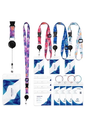 4 Sets Cruise Lanyard for Cruise Ship Cards, Retractable Cruise Lanyards with 4 Pcs Cruise Luggage Tags & Waterproof Id Badge Holder