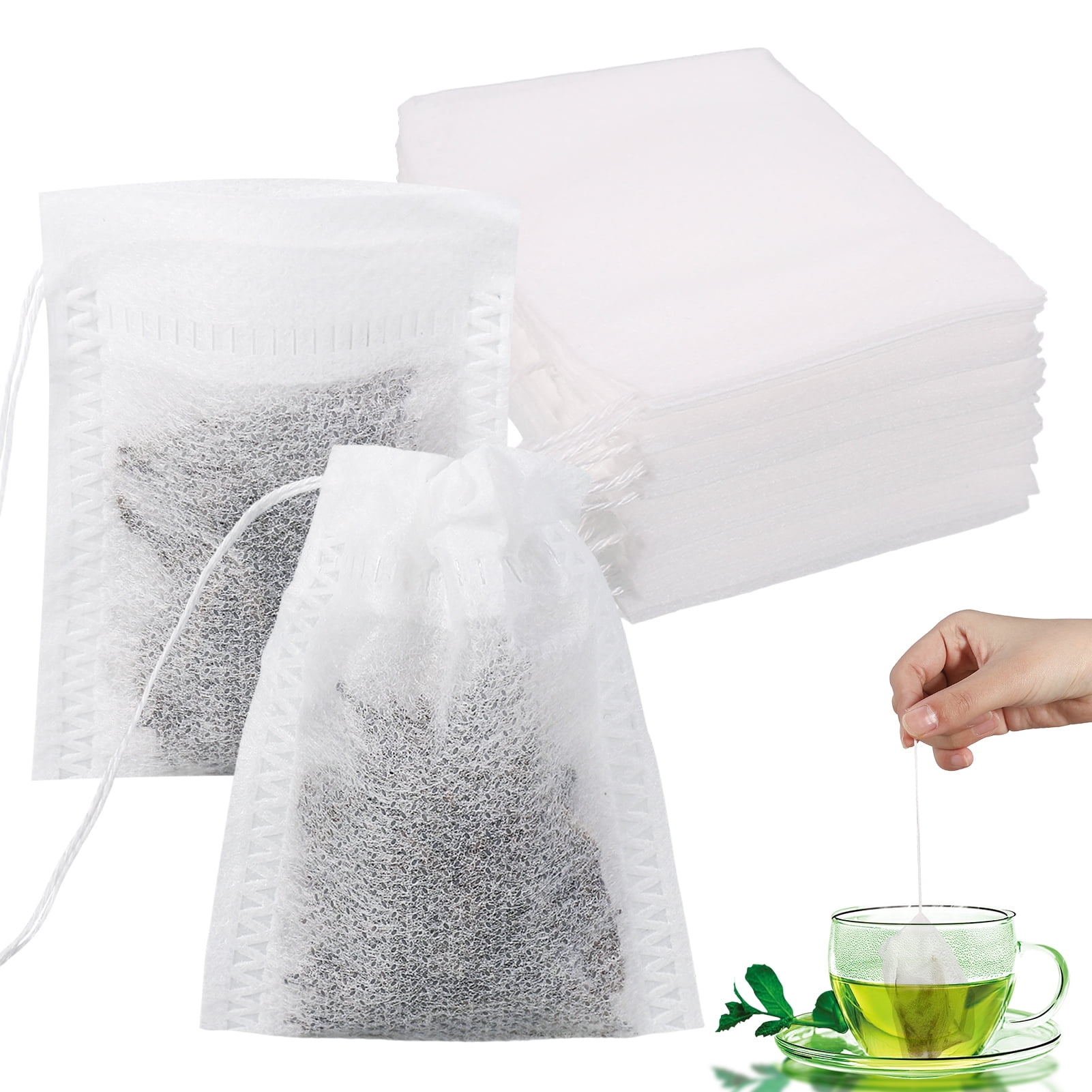 Empty Woven Style Draw String Tea Bags 2.75 x 3.5 (250 pack)