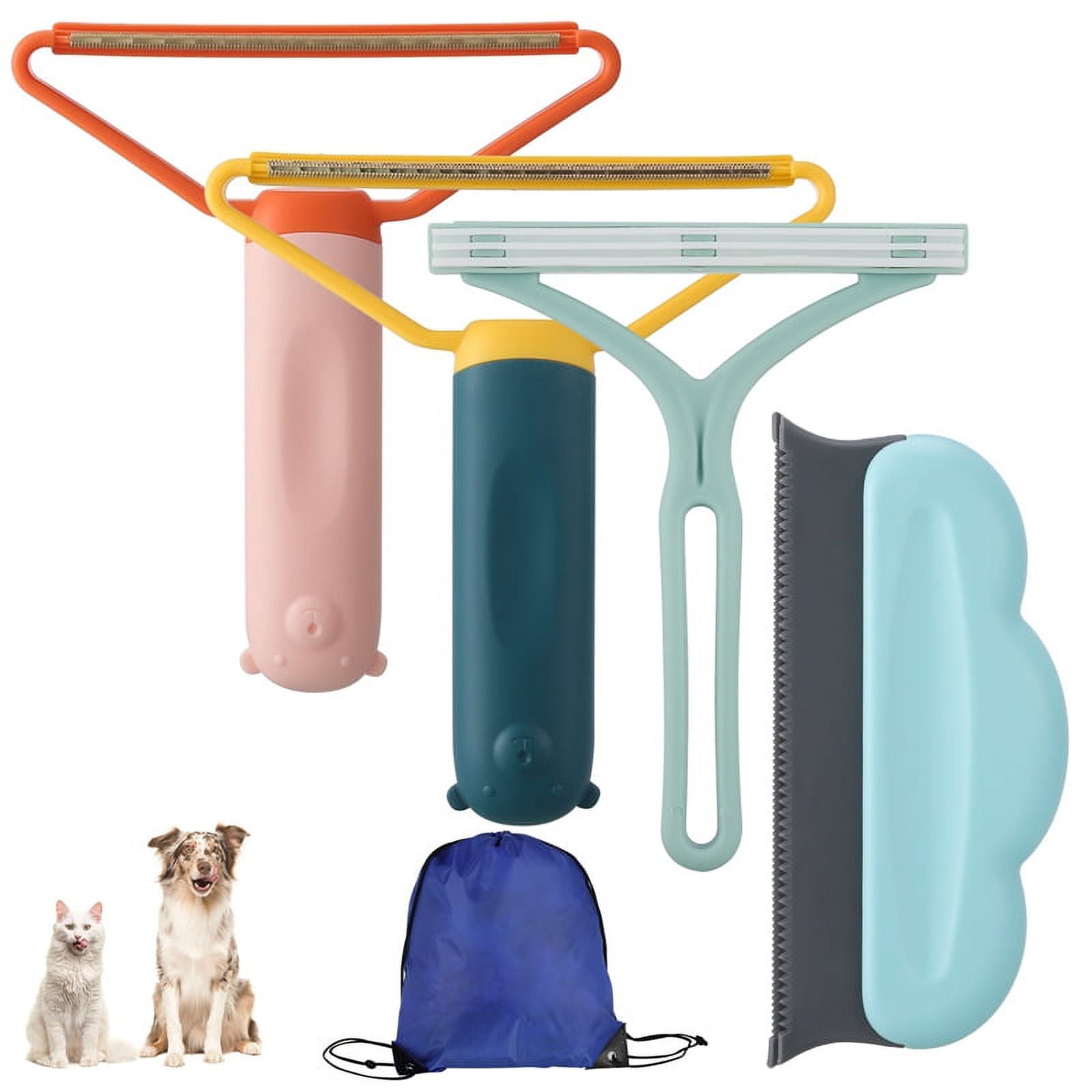 Qweryboo 5 Pack Pet Hair Scraper, Portable Lint Remover for Furniture