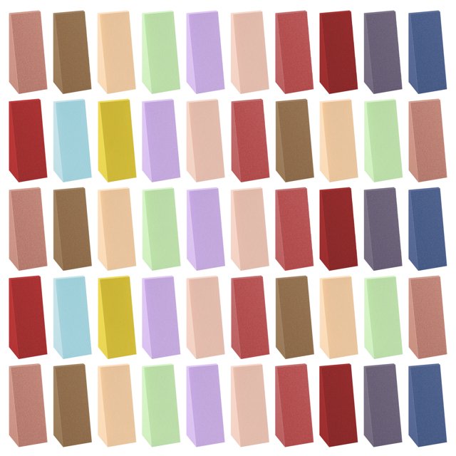 Qweryboo 50 Pcs Makeup Sponges Wedges, Triangle Cosmetic Wedges Makeup