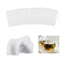Qweryboo 500 Pcs Tea Filter Bags, 2.36" x 3.15" Empty Tea Bags, Disposable Tea Infuser with Drawstring for Loose Leaf Tea, Safe and Natural Material Paper