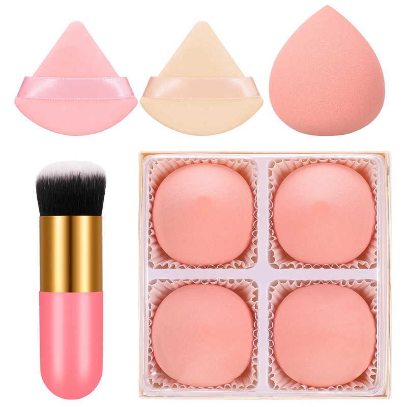 7pcs Makeup Sponge Blender Set in Different Colors, Latexfree Blender Beauty Foundation