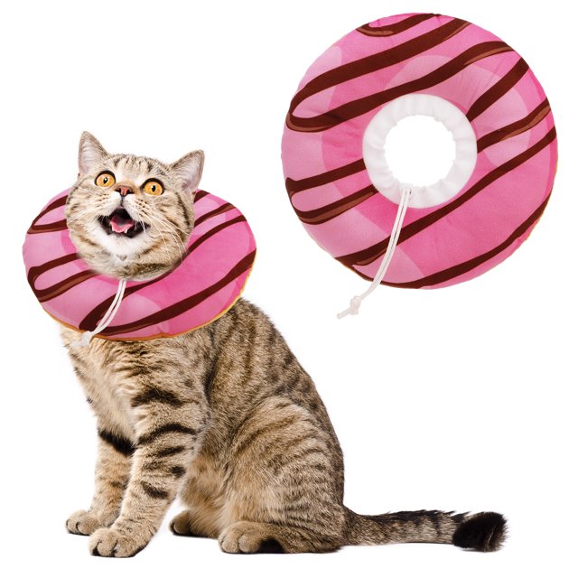 Qweryboo Cat Cone Collar Soft, Cat Recovery Collar, Cute Cat Donut