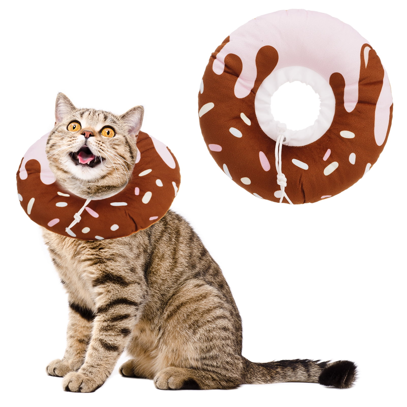 Qweryboo Cat Cone Collar Soft, Cat Recovery Collar, Cute Cat Donut ...