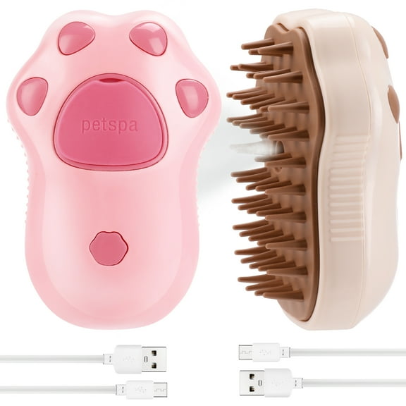 Qweryboo Cat Steam Brush, Cat Claw 3 in 1 Cat Brush with Steam, Cat Steam Brush for Massage, Self Cleaning Steam Cat Brush, Pet Hair Cleaning Brush Comb for Cats Dogs