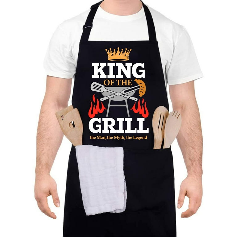 2 Pack-Funny Aprons for Men Birthday Gifts for Dad Mens Gifts Birthday Gifts  for Men Kitchen Chef Grilling Cooking BBQ Apron 