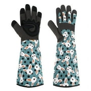 Qweryboo Gardening Gloves for Women Rose Pruning Thorn Proof Breathable Touchscreen Long Forearm Protection Garden Gloves(Blue)