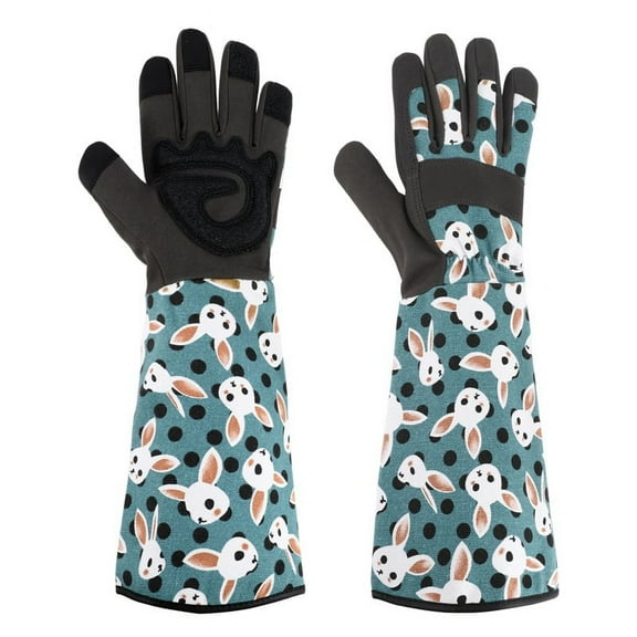 Qweryboo Gardening Gloves for Women Rose Pruning Thorn Proof Breathable Touchscreen Long Forearm Protection Garden Gloves(Blue)