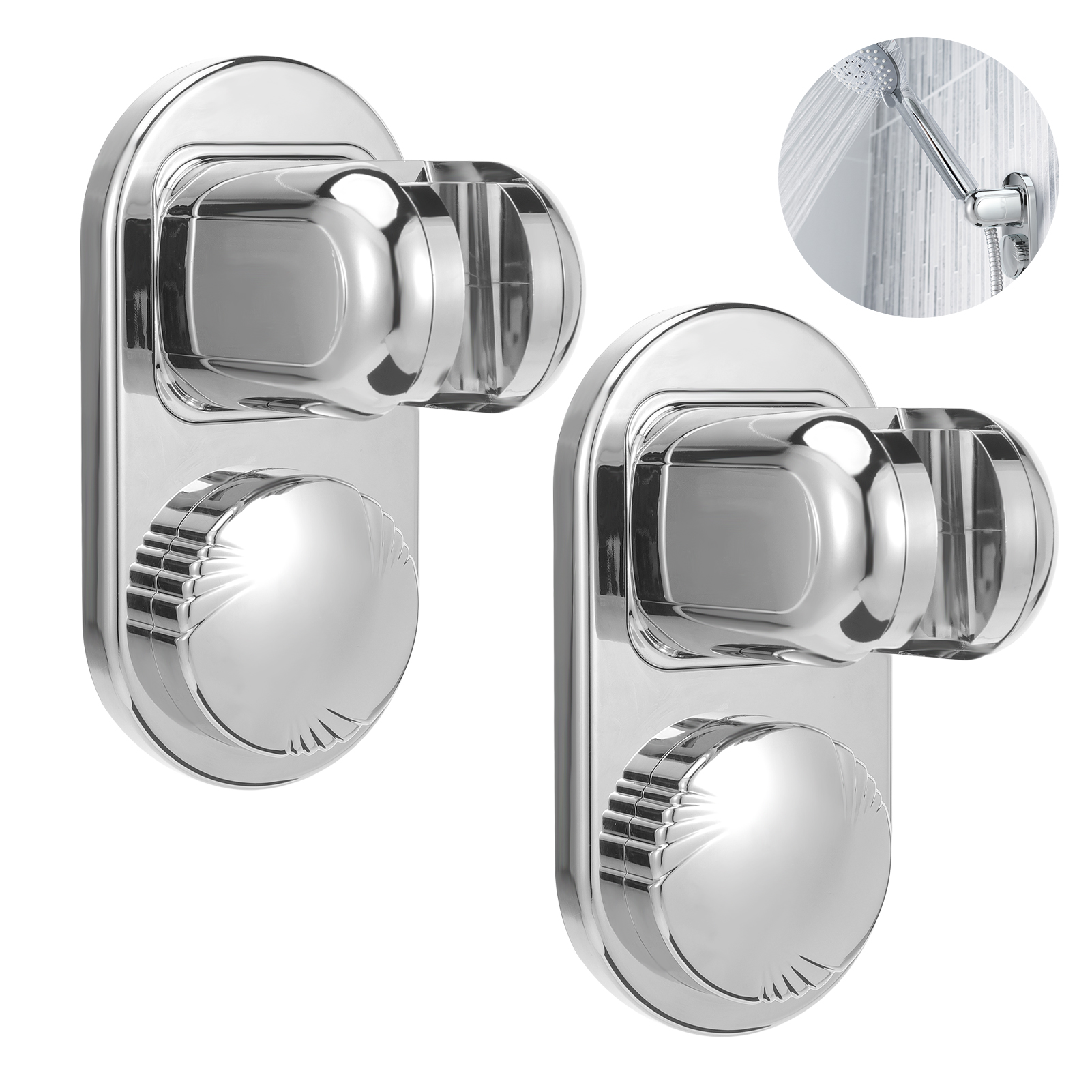 SafeerGrip Portable Bathroom Suction Cup Handheld Shower head holder