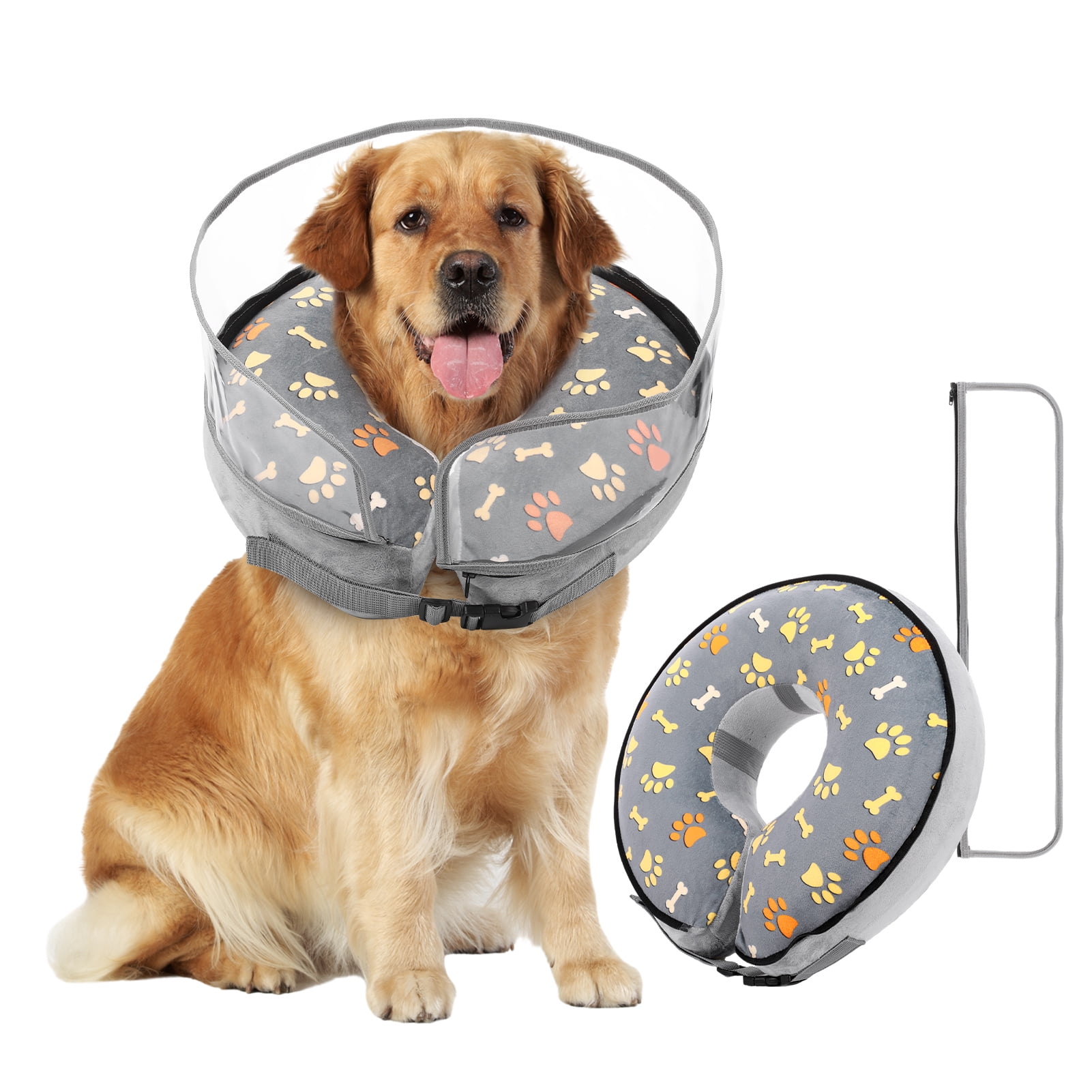 Qweryboo Inflatable Dog Cone, Protective Dog Donut Collar after Surgery