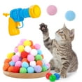 thumbnail image 1 of Qweryboo Interactive 100-Piece Cat Toy Ball Set with Launcher & Pinballs, Yellow, 1 of 7