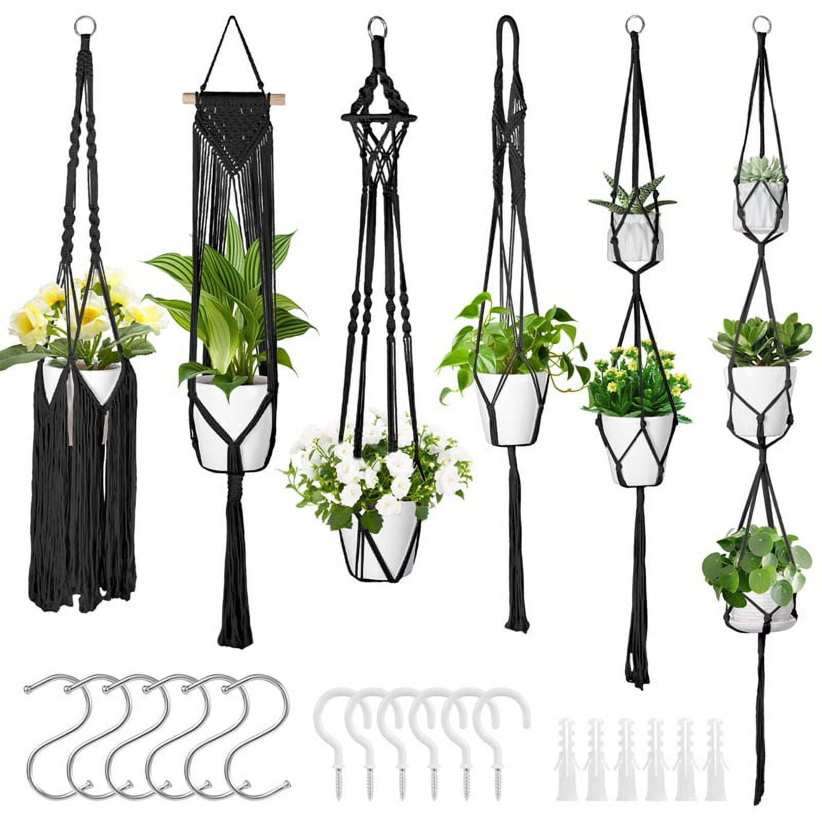 EEEKit 3 Pack Macrame Plant Hanger - Indoor Outdoor Hanging Planter Shelf - Decorative Flower Pot Holder - Hanging Baskets For Plant, Boho Bohemian Home Decor, in Box, for Succulents, Cacti, Herbs EEEKit 3 Pack Macrame Plant Hanger - Indoor Outdoor Hanging Planter Shelf - Decorative Flower Pot Holder - Hanging Baskets For Plant, Boho Bohemian Home Decor, in Box, for Succulents, Cacti, Herbs