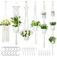 thumbnail image 1 of Qweryboo Macrame Plant Hangers, 6Pack Hanging Planters for Indoor Plants, Hangers Kit Handmade Macromay Plant Hangers Indoor Flower Pots Holder Stand for Boho Home Decor(White), 1 of 7