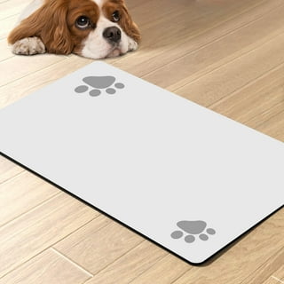 JUCFHY Pet Feeding Mat Absorbent Dog Food Mat No Stains Waterproof Dog Mat  for Food and Water, Easy Clean Dog Bowl Mat Puppy Supplies Dog Accessories