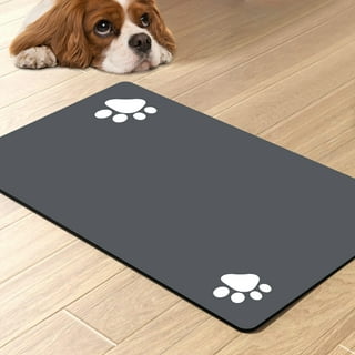 Cat Food mat，Dog Water matt for Sloppy Drinkers,Dog Food mats for Floors,Silicone  pet Food mat,Dog Food Bowl mat,Pet Food mats Waterproof with Edges - gray 