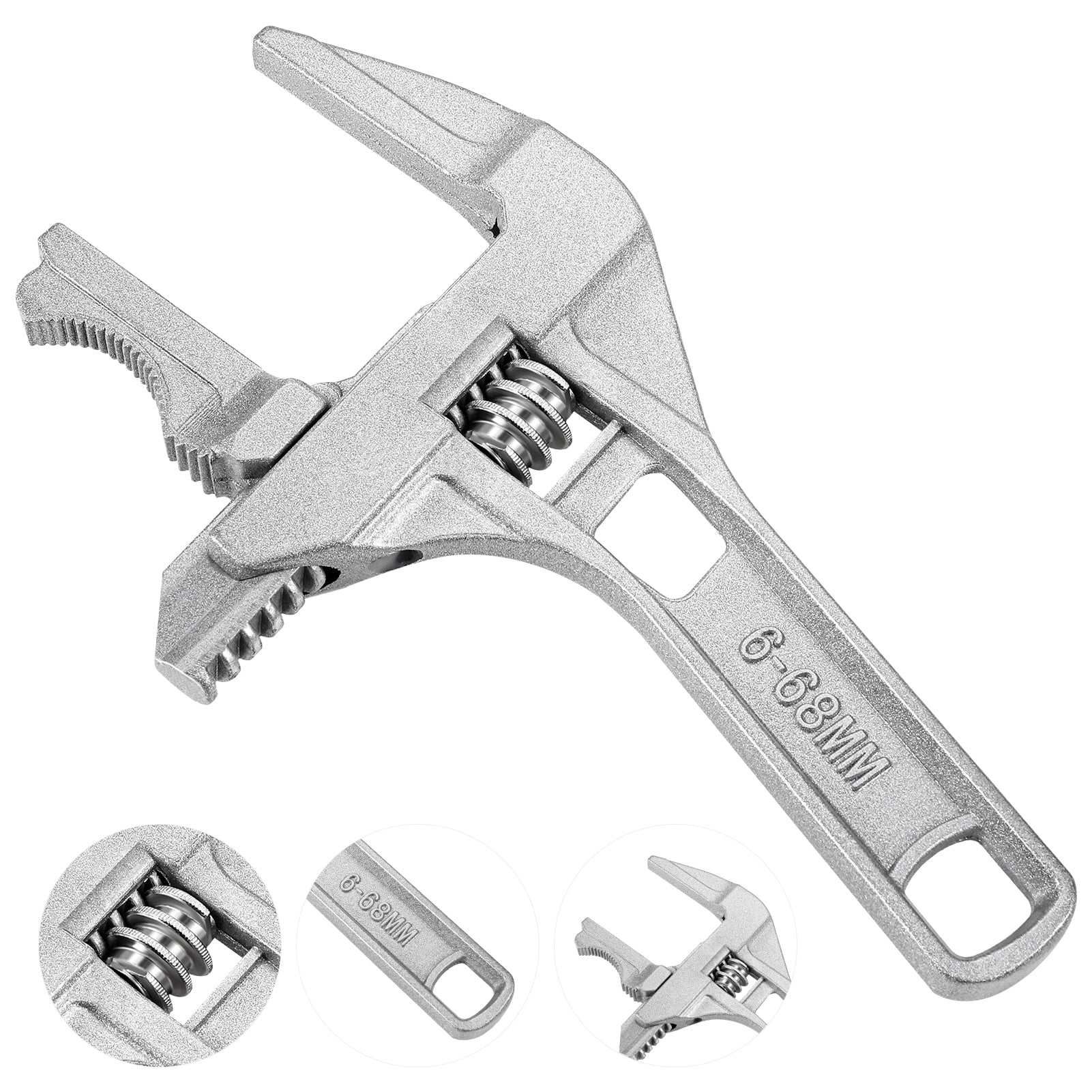 Qweryboo Reversible Jaw Adjustable Wrench, Wide Open Adjustable Pipe