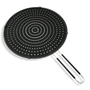 Qweryboo Silicone Splatter Screen, 12.60Inch Multi-Use Grease Splatter Guard Heat Food Grade Heat Resistant Cooling Mat, for Frying Pan