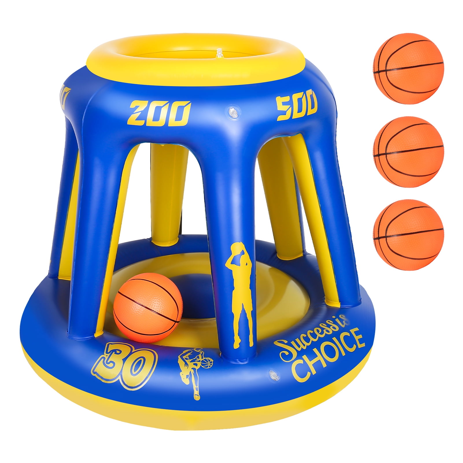 Qweryboo Swimming Pool Basketball Hoop Set, Inflatable Pool Basketball