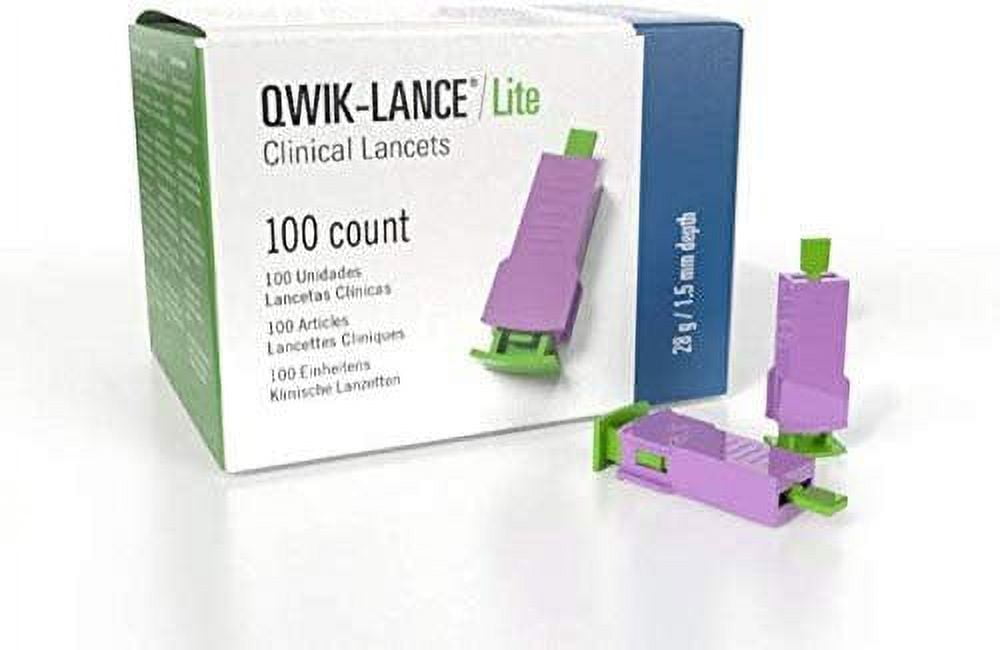 QwikLance Lite, Travel Lancet, Push Button 28 Gauge/ 1.5mm