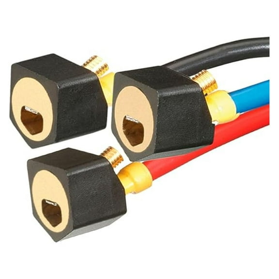 QwikLug Compressor Terminal Repair Kit - 3 Pack - 10 AWG 2' Leads - Fix Damaged Spade Connectors - Fits Standard Compressor Terminals - Easy Front-Tightening Repair
