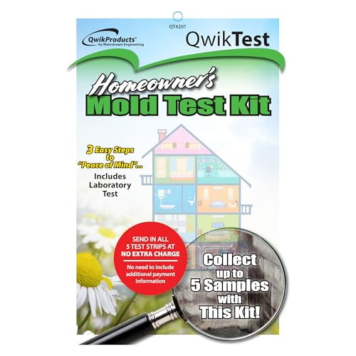 QwikTest DIY Mold Test Kit for Home Air Quality, Mold Detector Tester for Homeowners Includes Professional Analysis and Customized Lab Reports, All-Inclusive Mold Detection Testing Kit$$Other
