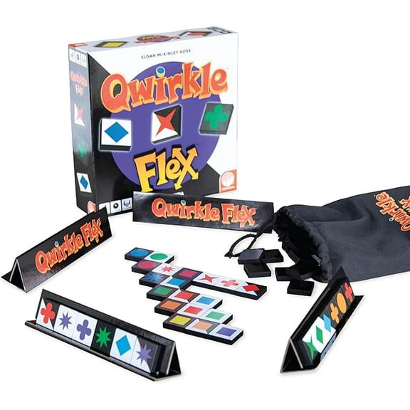 Qwirkle Flex Edition Classic Qwirkle with a New Twist - Increased Strategy & Replayability Ages 8+ 2-4 Players