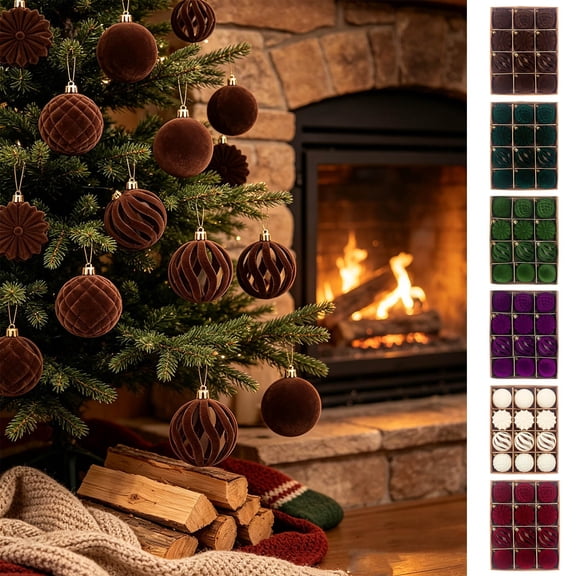 Qwtwty 12 Pcs Christmas Decor Shatterproof Christmas Tree Hanging Ornaments Set for Xmas Tree, Wreath, Garland, Indoor Outdoor Party Decor
