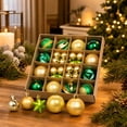 thumbnail image 1 of Qwtwty 16 Pcs Christmas Tree Ornaments Set, Shatterproof Colorful Plastic Decorative Christmas Bauble for Home Holiday Wedding Party Decor, 1 of 7