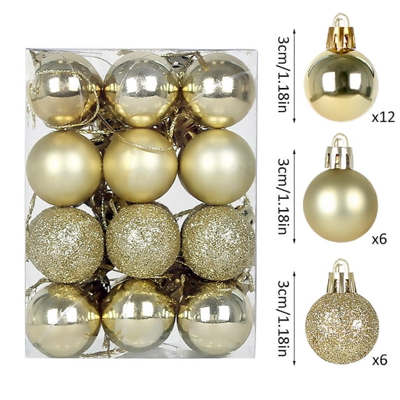 Qwtwty 24 Pcs Christmas Ornaments Set, Shatterproof Christmas Hanging Pendants for Home Party Wedding Holiday Decor