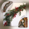 thumbnail image 1 of Qwtwty 6 ft Christmas Decorations Artificial Garland, Faux Pines Needle Garland for Mantle Stairs Railing Fireplace Indoor Outdoor Xmas Decor, 1 of 8