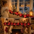 thumbnail image 1 of Qwtwty 9 ft Christmas Garlands for Decoration, Fake Vines Real Touch Winter Xmas Pine Garland for Stairs, Railing, Fireplace, Door Decorations, 1 of 9