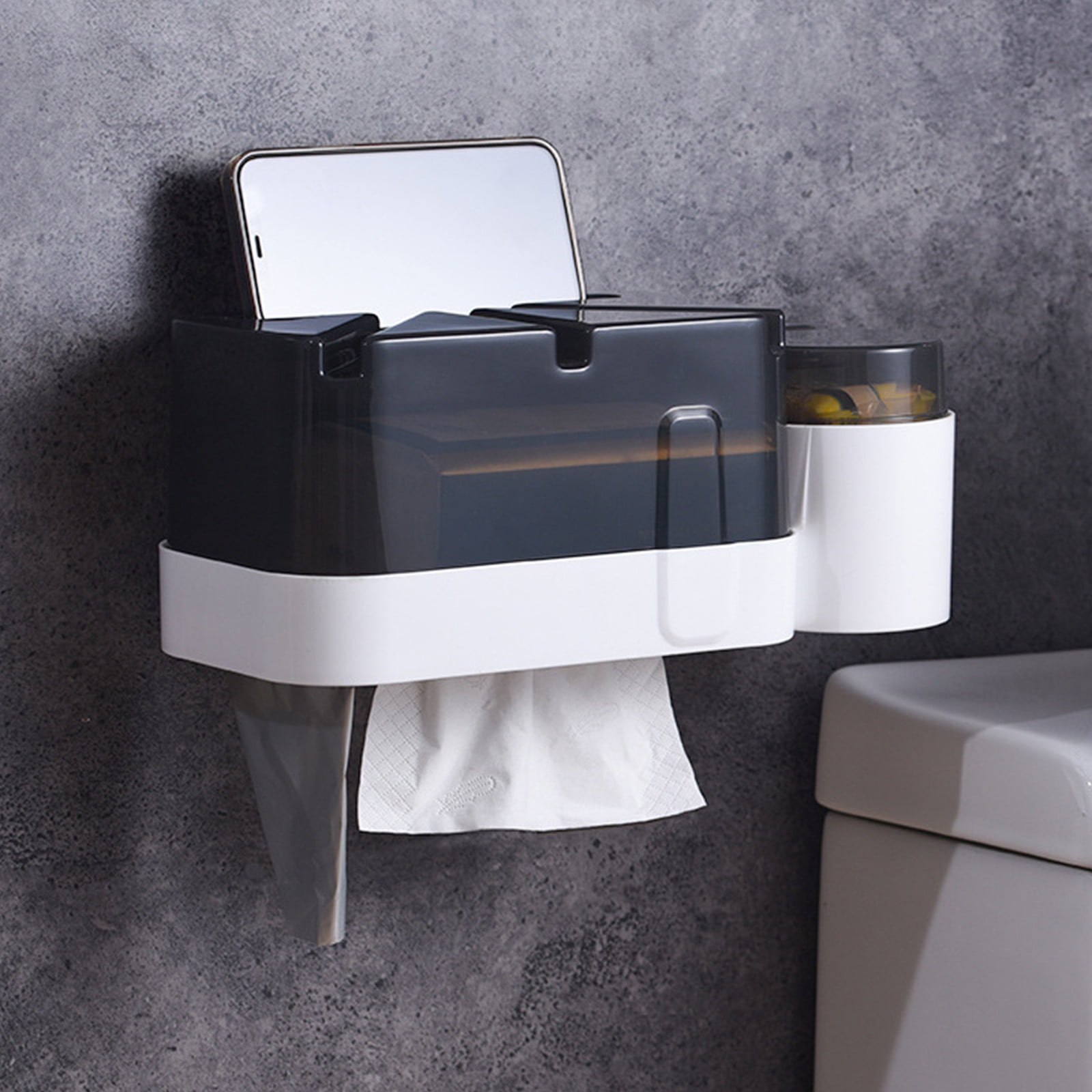 Qwtwty Bathroom Cabinet Toilet Paper with Shelf, Toilet Tissue Paper ...