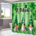 thumbnail image 1 of Qwtwty Bathroom Decor Shower Curtain Saint Patrick's Day Decoration Bathroom Partition Fabric Digital Printing Bathroom Water Proofing Curtain with Hooks No Punching, 1 of 6
