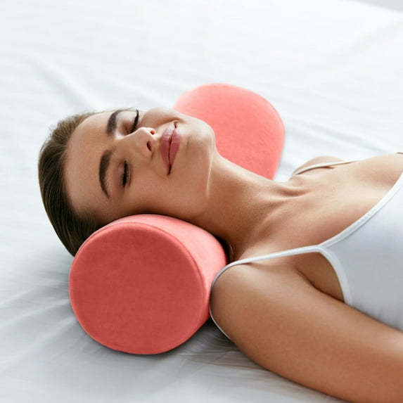 Qwtwty Cervical Neck Pillow Cylindrical Pillow Pillow Long Cylindrical Lumbar Pillow Sofa Headrest Pillow Cushion Cushion Clip Legs Sleeping Office Lumbar Support