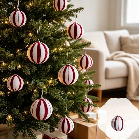 Qwtwty Christmas Ball Ornaments, Shatterproof Hanging Pendants for Xmas Tree Holiday Party Wedding Home Decorations