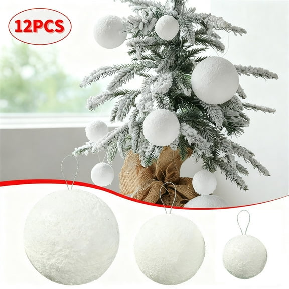 Qwtwty Christmas Balls Ornaments 3.1in/12Pcs Christmas Balls Baubles Party Xmas Tree Decorations Hanging Ornament Decor Christmas Tree Decorations Christmas Decorations Indoor