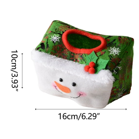 Qwtwty Christmas Decor Christmas Decoration Tissue Paper Cover Festive Atmospheres Layout Tissue Paper Storage Cover Red Green Plushes Material