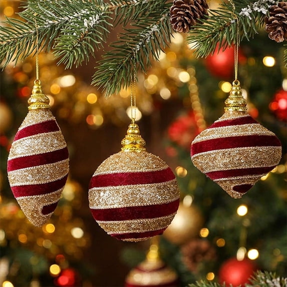 Qwtwty Christmas Decorations Balls, Shatterproof Hanging Pendants for Xmas Tree Holiday Party Wedding Home Decorations