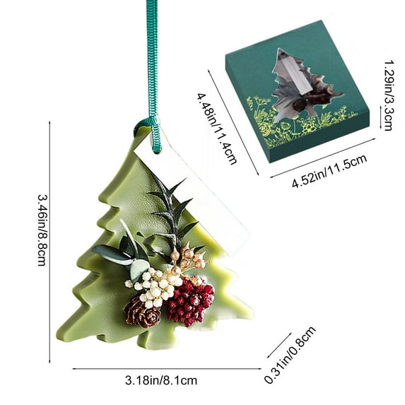 Qwtwty Christmas Decorations Handmade Christmas Tree Scented Wax Tablets Air Freshener for Closet Wardrobe Home Decor Odor Removal Holiday Gift 3 Scents Available