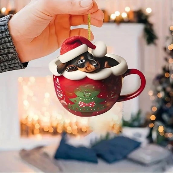 Qwtwty Christmas Decorations Indoor Border Product Christmas Dog Car Hanger Christmas Decoration Car Hanger Home Hanger